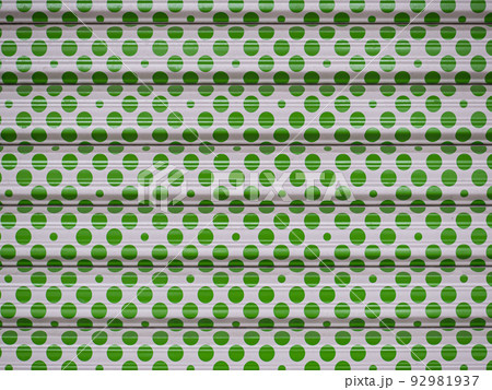 Texture pattern of green ricles on the white waved metal background Texture pattern of green ricles on the white waved metal background 92981937