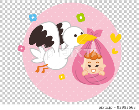 鸛抱著嬰兒 92982668