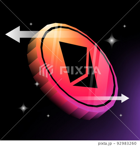 3D Crypto Coin Illustration. Gradient Graphic Element 3D Crypto Coin Illustration. Gradient Graphic Element 92983260