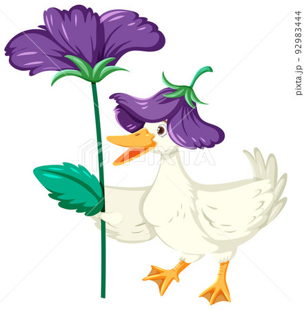 Happy duck cartoon character Happy duck cartoon character 92983444