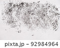 Abstract black white texture on white paper 92984964
