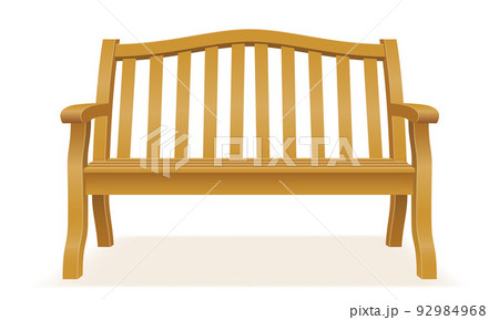 wooden garden park bench vector illustration wooden garden park bench vector illustration 92984968