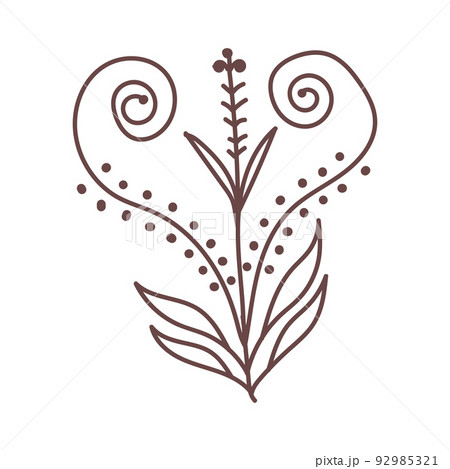 Nature line art Vector elements illustration Nature line art Vector elements illustration 92985321