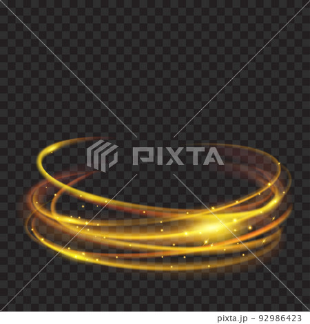 Golden glowing fire rings with glitters 92986423