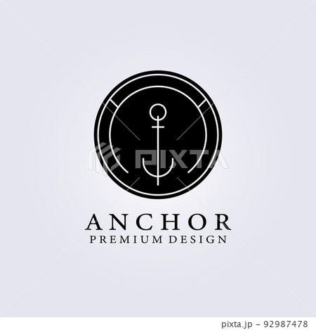 simple anchor logo vector illustration design simple anchor logo vector illustration design 92987478