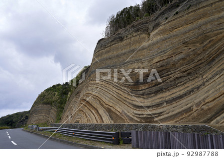 三宅島 地層大切断面 三宅島 地層大切断面 92987788