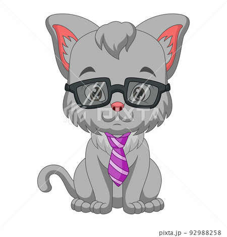 cartoon cat with sunglasses