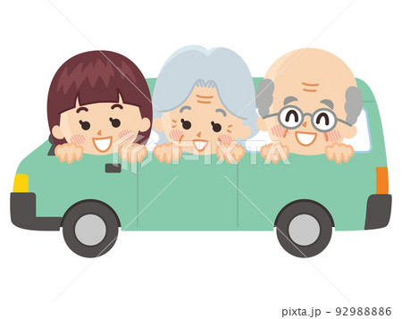 福祉車両で高齢の利用者を送迎している 92988886
