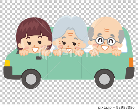 福祉車両で高齢の利用者を送迎している 92988886