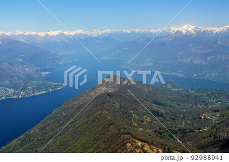 The Y Como Lake from above during spring The Y Como Lake from above during spring 92988941