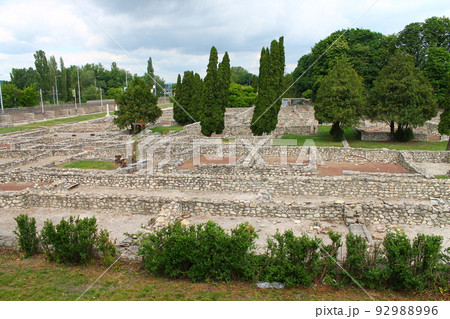 Ancient ruins of roman empire in Aquincum just outside Budapest in Hungary Ancient ruins of roman empire in Aquincum just outside Budapest in Hungary 92988996