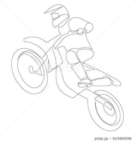 easy motocross drawings