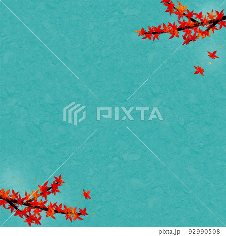 秋の和背景（紅葉）2022-15 92990508