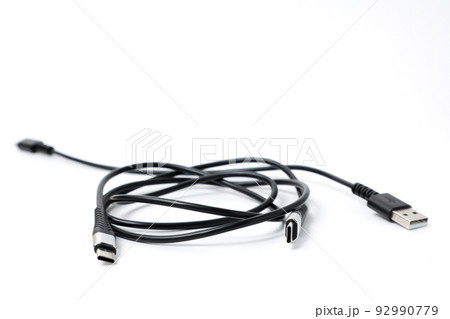 ケーブル, USBケーブル, USB, OA機器, デジタル, パソコン, 接続, USBコネクタ 92990779