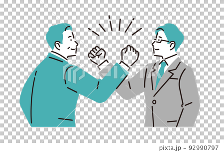 人物 タッグを組むベテラン社員と若手社員 92990797