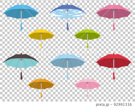 多彩雨傘顏色變化 92991316