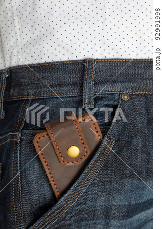 Luxury craft business card holder case made of leather. Luxury craft business card holder case made of leather. 92991998