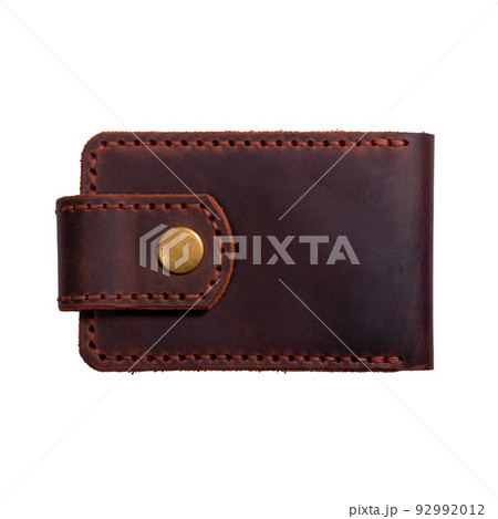 Luxury craft business card holder case made of leather. 92992012