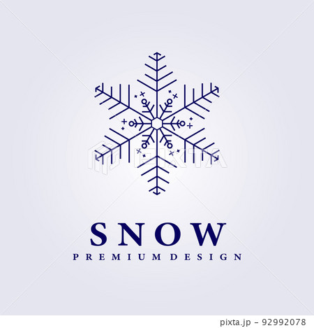 snow logo vector illustration design minimalist 92992078