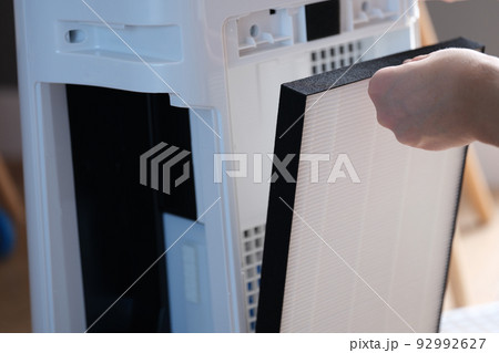 Replacing the filter in air conditioner and outdoor air purifier Replacing the filter in air conditioner and outdoor air purifier 92992627