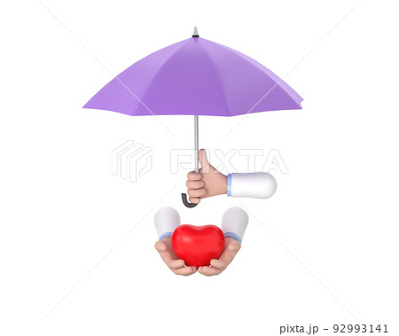 Health care connection concept. Protection health. Care medical.Doctor holding an purple umbrella, person protecting the heart. Health care connection concept. Protection health. Care medical.Doctor holding an purple umbrella, person protecting the heart. 92993141