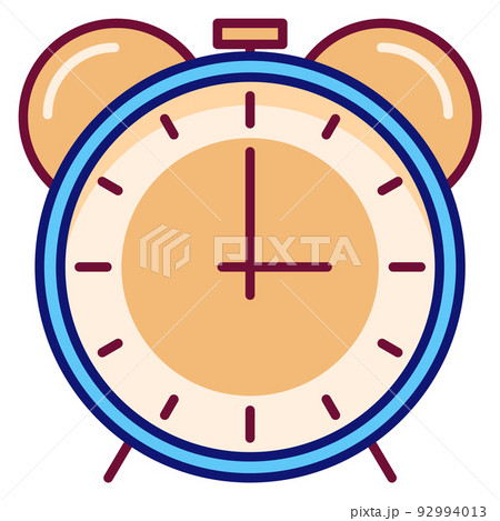 Reminder icon. Alarm clock line symbol. Color timer sign Reminder icon. Alarm clock line symbol. Color timer sign 92994013