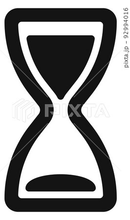 Hourglass black icon. Deadline symbol. Time sign 92994016