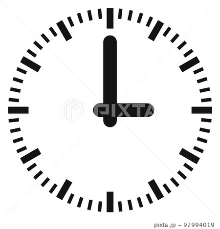 Round time scale icon. Clock black symbol Round time scale icon. Clock black symbol 92994019
