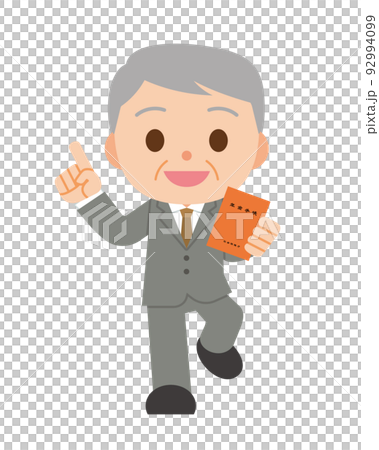 man with pension book 92994099