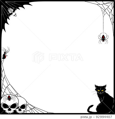 Halloween themed photo frame design 92994407