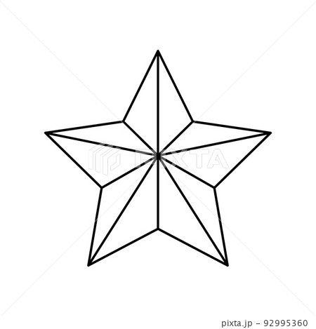 Star outline vector decaration symbol illustration icon. Abstract shape design isolated white line thin element sign. 92995360