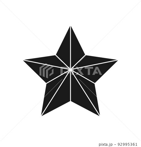 Star black solid vector decaration symbol illustration icon. Abstract shape design isolated white element sign. 92995361