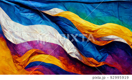 Closeup colorful bright waving flag LGBT background Closeup colorful bright waving flag LGBT background 92995919