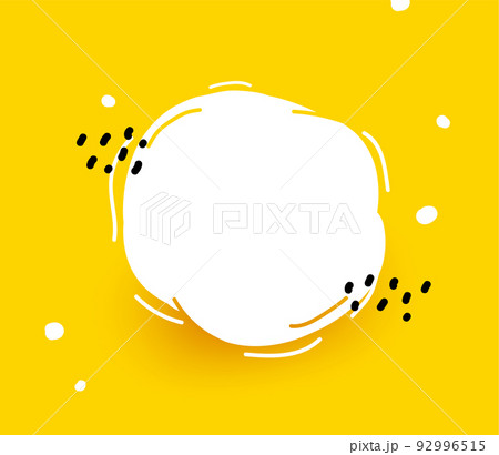 Summer Yellow background with place for text. Doodle white bubble. Summer Yellow background with place for text. Doodle white bubble. 92996515