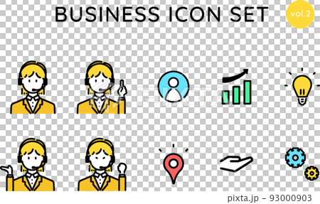 簡單可愛的商務圖標集（vol.2） 93000903