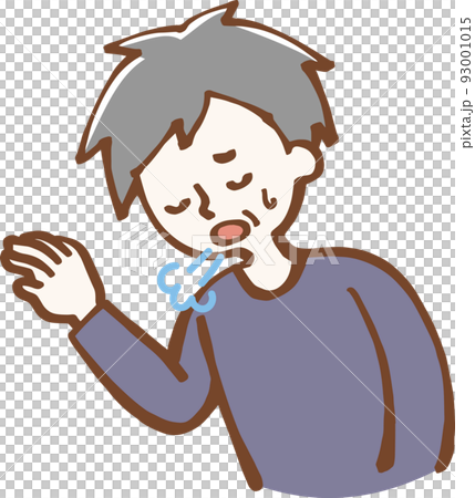 喘不過氣來的疲勞高級男性插圖 喘不過氣來的疲勞高級男性插圖 93001015