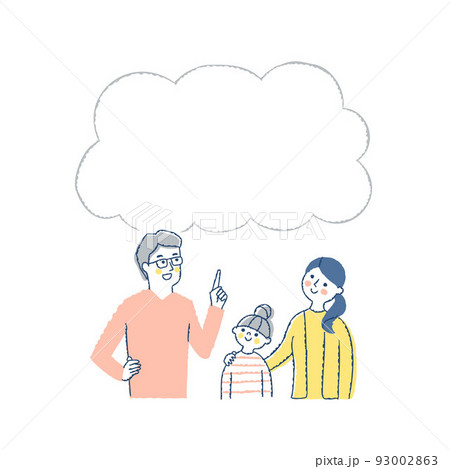 想像している家族とふきだし 93002863