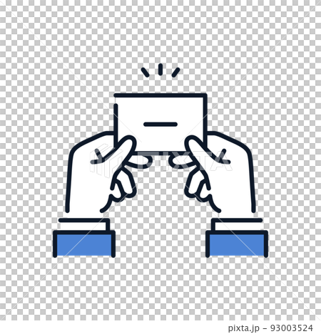 Icon for businessmen exchanging business cards 93003524