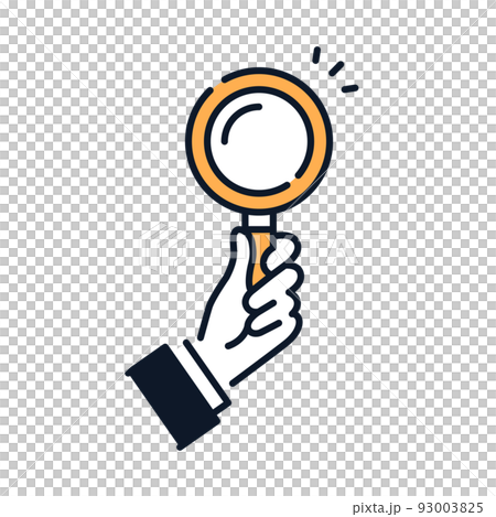 icon with magnifying glass icon with magnifying glass 93003825