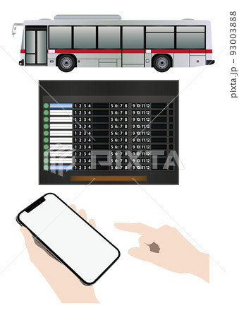 スマートフォンと時刻表 スマートフォンと時刻表 93003888