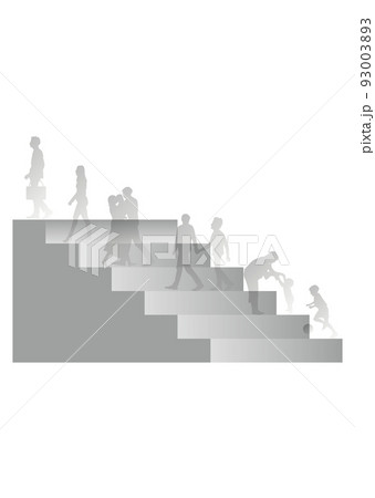 階段を登る人々 93003893