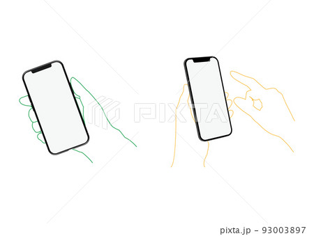 スマートフォンを操作する手 93003897