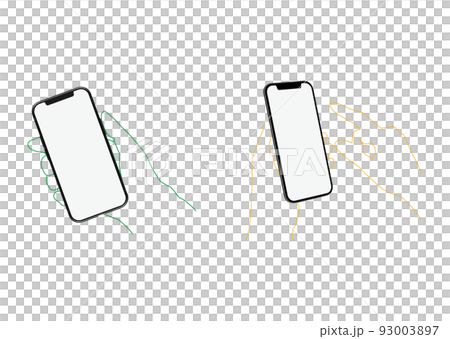 スマートフォンを操作する手 93003897