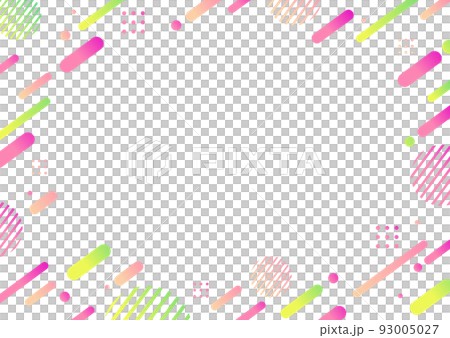 ピンクとグリーンの幾何学パターンの背景素材 93005027