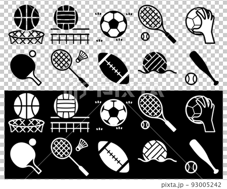 Ball game icon illustration white/black 93005242