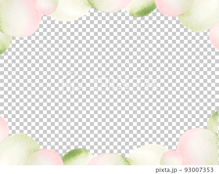 Cute dot frame background drawn with transparent watercolor 93007353