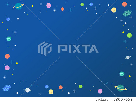 宇宙 パターン フレーム イラスト 背景素材 宇宙 パターン フレーム イラスト 背景素材 93007658