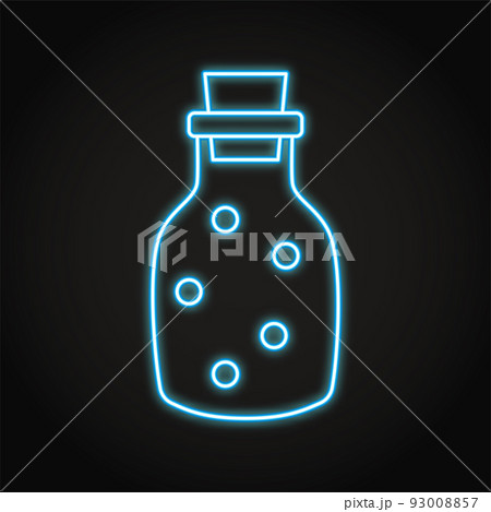 Gas jar neon icon in line style 93008857