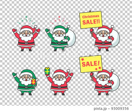 Cute Santa Claus set illustration material 93009356