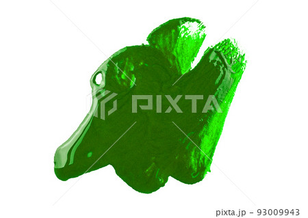 green paint on white background 93009943